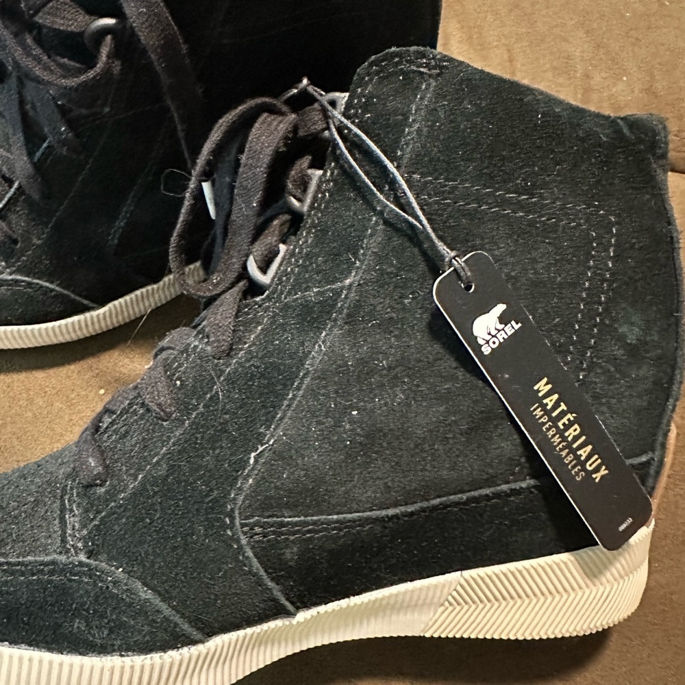 Sorel Black Suede High-Top Sneakers